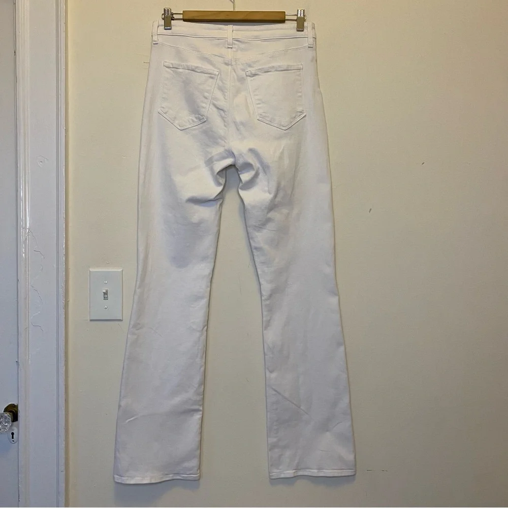 L’AGENCE Oriana High Rise Straight Leg 5-Pocket Jeans White Sz 29 - Picture 10 of 13